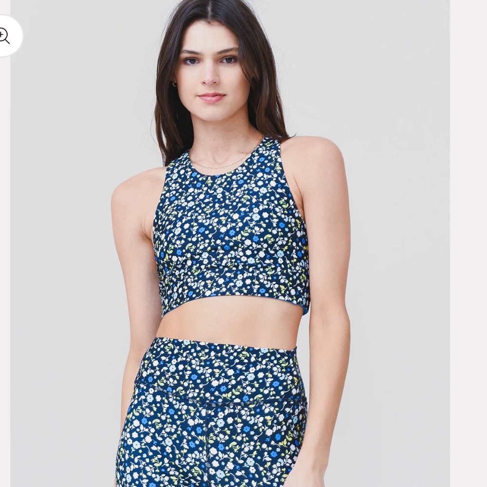 Addison Bay courtside floral Logan bra size large NWT